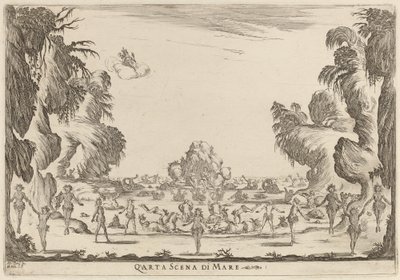 Fjerde sjøscene, 1637. av Stefano della Bella