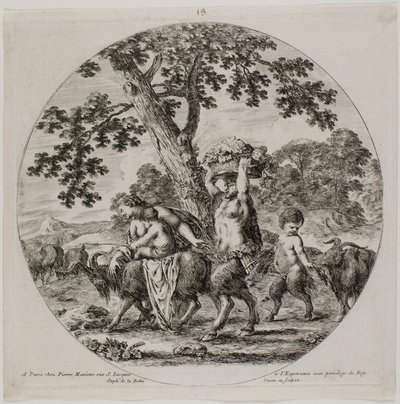 Satyr-familievandring av Stefano della Bella