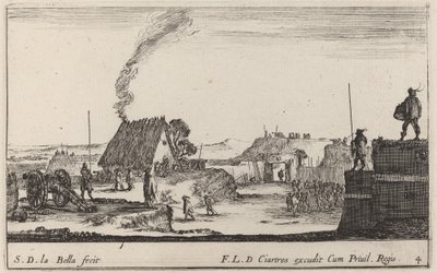 Soldat spiller tromme, ca. 1641. av Stefano della Bella