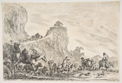 Jakobs reise i Egypt, ca. 1647. av Stefano della Bella