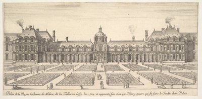 Palasset til Catherine de Medici, kalt Tuilleriene, fra Ulike synspunkter på bemerkning..., 1649-51. av Stefano della Bella