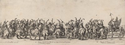 Tretti bueskyttere og sider, 1633. av Stefano della Bella