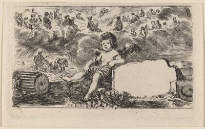Tittelside for Game of Mythology, 1644. av Stefano della Bella