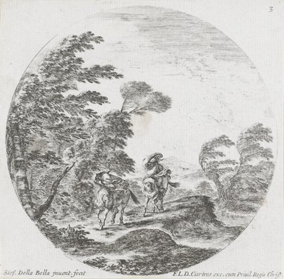 To ryttere går mot vinden Landskap og ruiner i Roma (serietittel) Paysages et ruines de Rome (serietittel) av Stefano della Bella