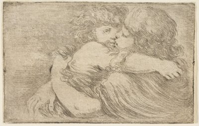 Two Children Embrace, ca. 1662. av Stefano della Bella