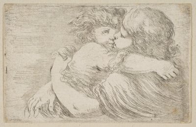 Two Children Embrace, ca. 1662. av Stefano della Bella