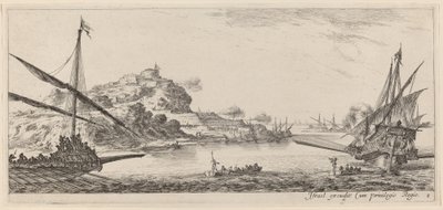 To bysser og deres lanseringer, i eller før 1647. av Stefano della Bella