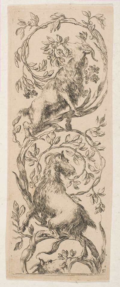 To geiter nappe grener, ca. 1653. av Stefano della Bella