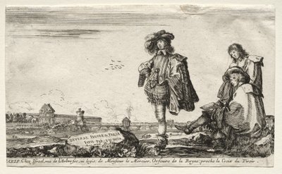 Forskjellige figurer og landskap, 1649. av Stefano della Bella
