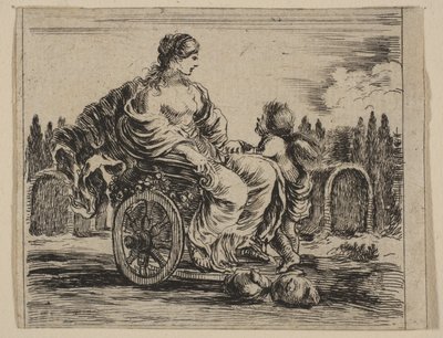 Venus, fra Game of Mythology Game of Mythology, 1644. av Stefano della Bella