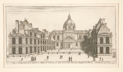 Utsikt og perspektiv av kapellet og huset til Sorbonne av Stefano della Bella
