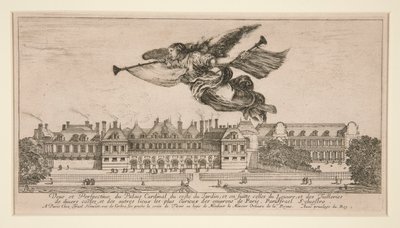 Veue et Perspective du Palais Cardinal (Utsikt og perspektiv av Cardinal Palace) av Stefano della Bella