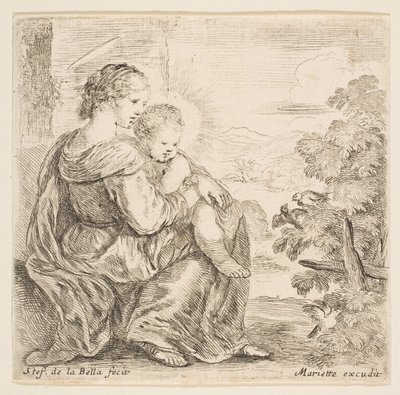 Jomfru og Kristusbarn, 1641. av Stefano della Bella
