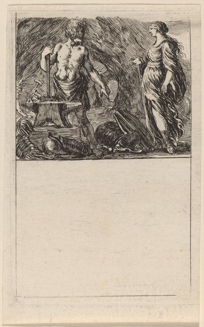 Vulcan og Thetis av Stefano della Bella
