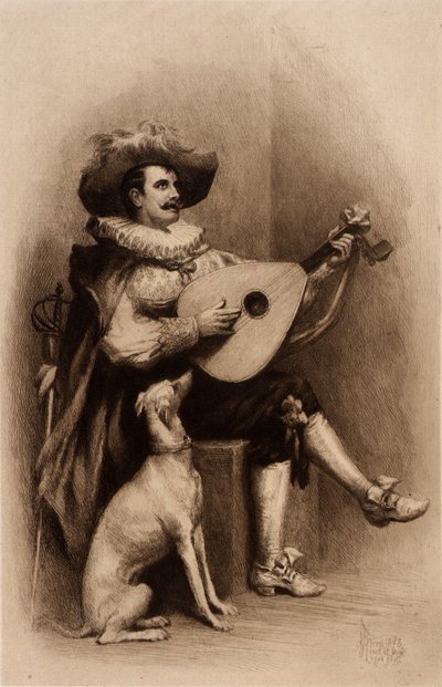 Musiker og hund av Stephen James Ferris