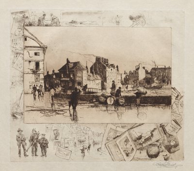 En kuling på Fécamp Normandie, 1886. av Stephen Parrish