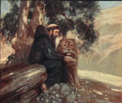Saint Jerome and the Lion, illustrasjon fra 