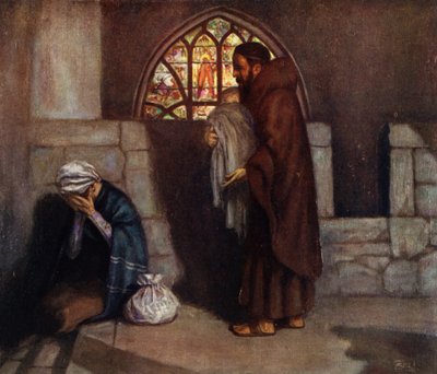 Nestekjærlighetens første bror, Saint John of God (farge litho) av Stephen Reid