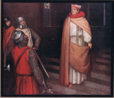 The Martyrdom of St Thomas (farge litho) av Stephen Reid