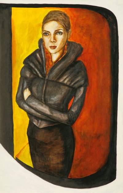On Her Watch, 2012 (penn og blekk på papir) av Stevie Taylor