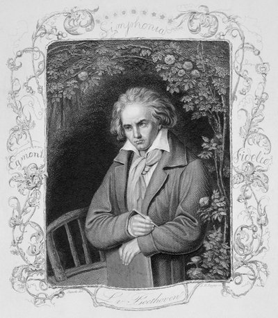 Ludwig van Beethoven (1700-1827) gravert av Albert Henry Payne (1812-1902) av Storck
