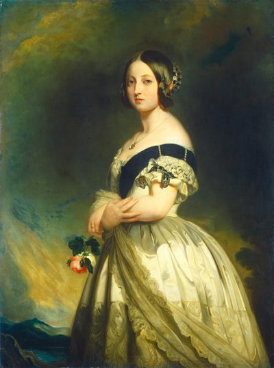 Dronning Victoria, ca. 1843. av Studio of Franz Xaver Winterhalter