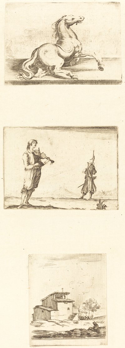 Ark med etsninger av Style of Jacques Callot