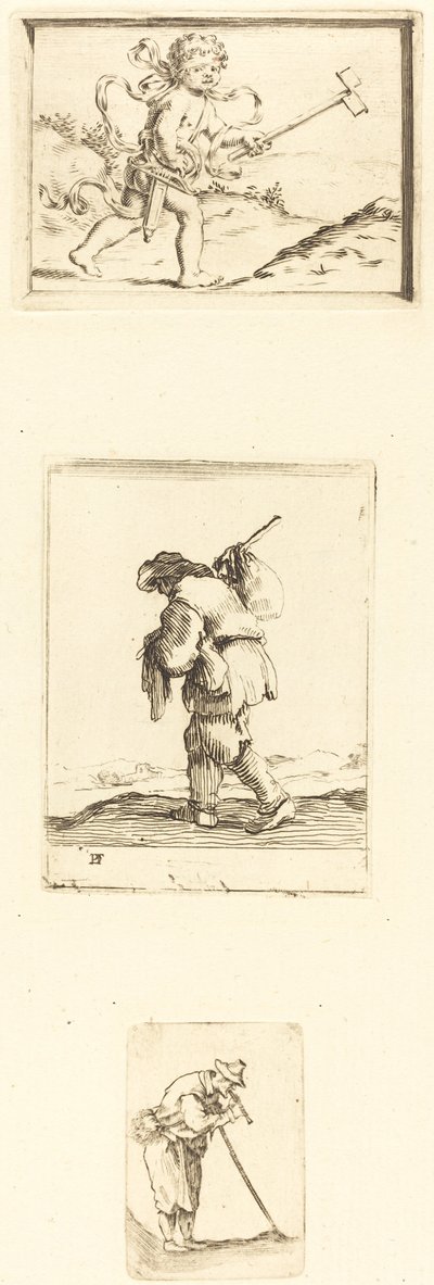 Ark med etsninger av Style of Jacques Callot
