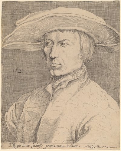 Selvportrett av Style of Lucas van Leyden after Albrecht Dürer