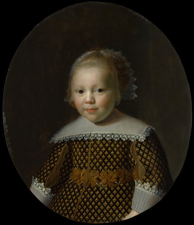Portrett av en ung gutt. av Style of Paulus Moreelse