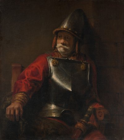 Mann i rustning Mars. av Style of Rembrandt