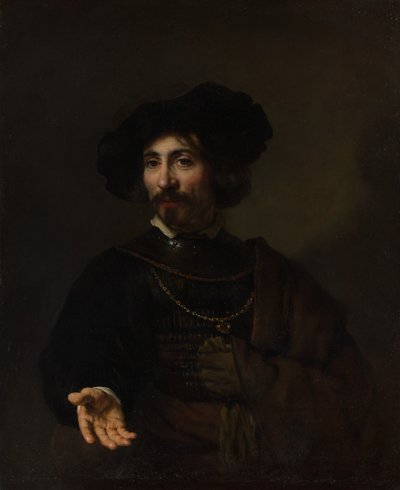 Mann med en stålkløft. av Style of Rembrandt