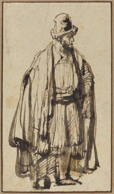 En orientaler av Style of Rembrandt van Rijn