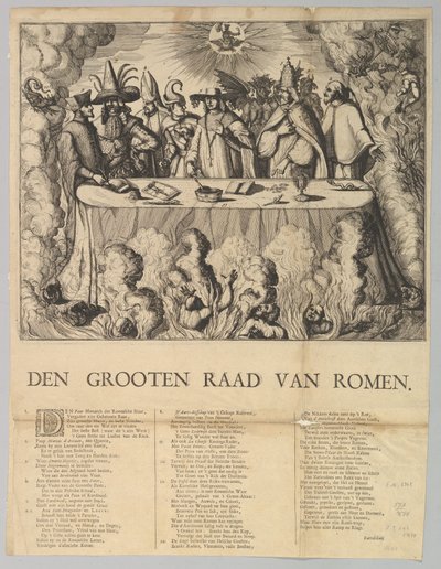 Det store konsilet i Rom, 1665-1708. av Style of Romeyn de Hooghe