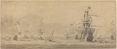 Marine av Style of Willem van de Velde the Younger