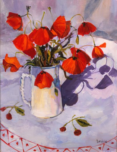 Solbelyste valmuer, 2003, av Sue Wales