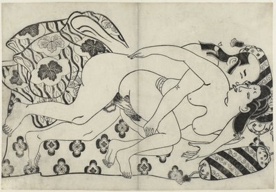Erotisk show Hana ni Yosurukyo (serietittel) av Sugimura Jihei (attributed to)