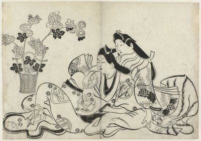 Erotisk show Hana ni Yosurukyo (serietittel) av Sugimura Jihei (attributed to)