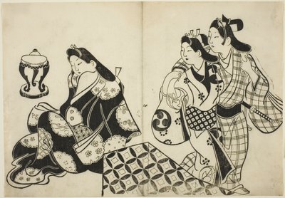 Elskere som forlater et rom av Sugimura Jihei