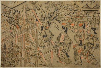 Besøker Kiyomizu-tempelet av Sugimura Jihei