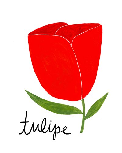 Levende rød tulipan av Susan Black
