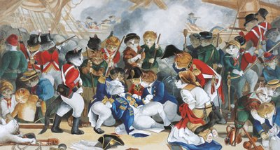 Illustrasjon fra Cats Galore! A Compendium of Cultured Cats (utgitt 2015) av Susan Herbert