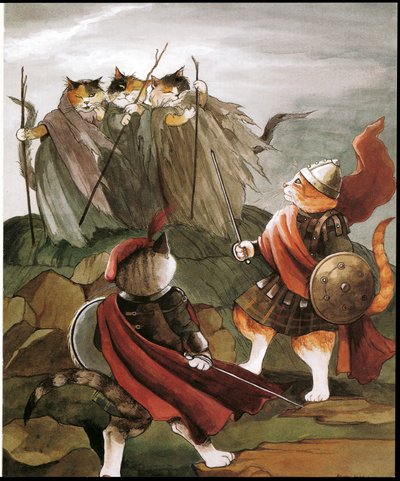 Illustrasjon fra Shakespeares Cats (utgitt 1996) av Susan Herbert