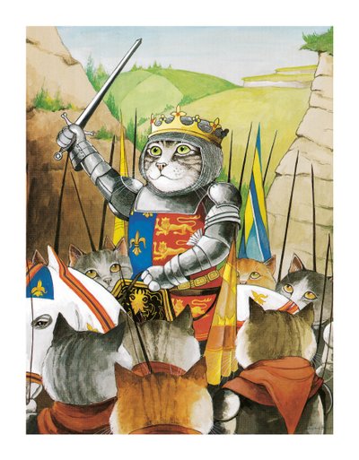 Illustrasjon fra Shakespeares Cats: Posterbok (utgitt 2016) av Susan Herbert