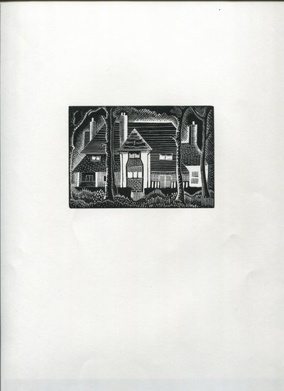 Huset i skogen (tregravering) av Suzanne Cooper