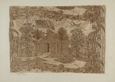 Historisk trykt tekstil, ca. 1940. av Suzanne Roy