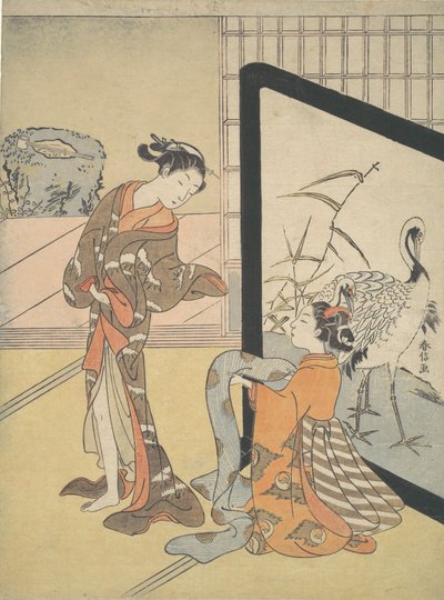 Courtesan og Shinzo, 1725-1770., 1725-1770. av Suzuki Harunobu