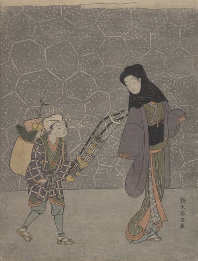 Demonknusende bue, ca. 1765., ca. 1765. av Suzuki Harunobu