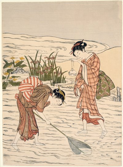 Fiske på grunt vann av Suzuki Harunobu