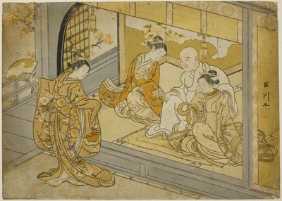 Hotoke Gozen danser før Taira no Kiyomori av Suzuki Harunobu